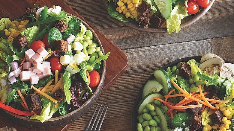 bowls of salad