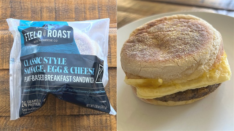 Field Roast breakfast sandwich