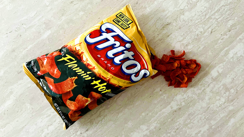 Fritos Flamin' Hot open bag