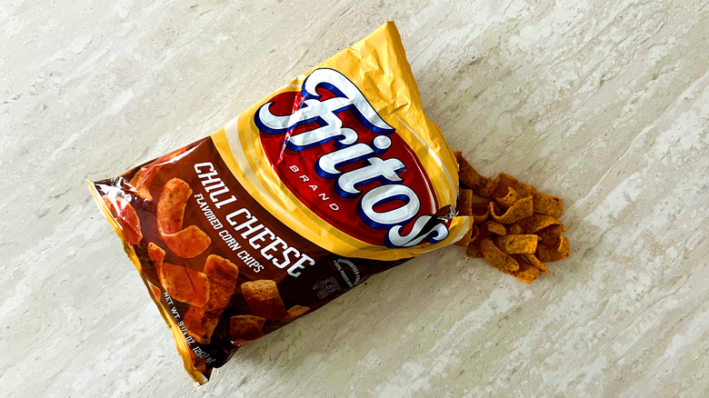 Fritos Chili Cheese open bag