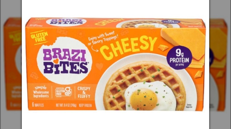 Box of frozen waffles