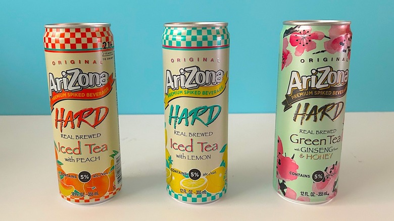 Bottles of AriZona Hard iced tea