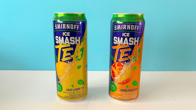 Cans of Smirnoff Ice Smash iced tea