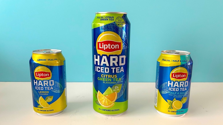 Cans of Lipton Hard Iced Tea