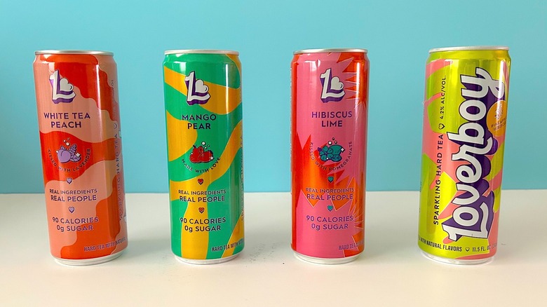 Loverboy hard iced tea cans