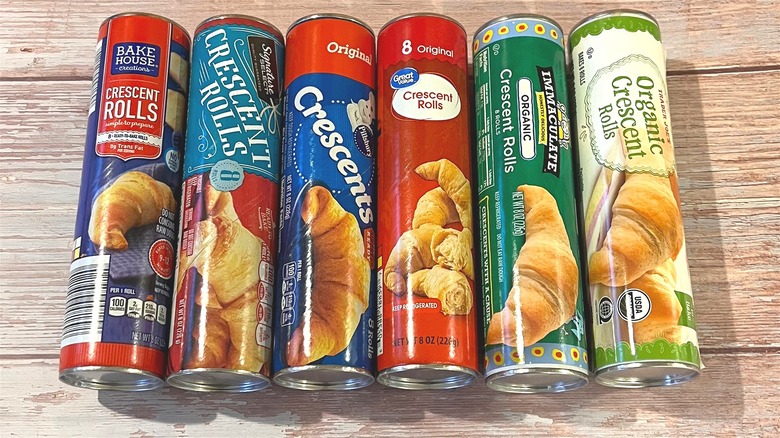 Cans of crescent rolls