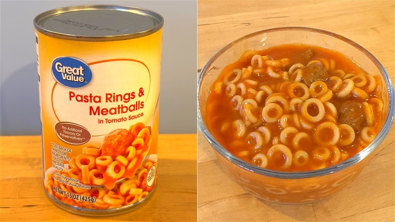 Great Value Pasta Rings & Meatballs