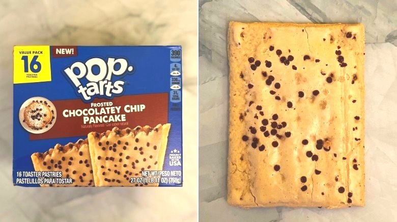 Frosted Chocolatey Chip Pancake box and Pop-Tart