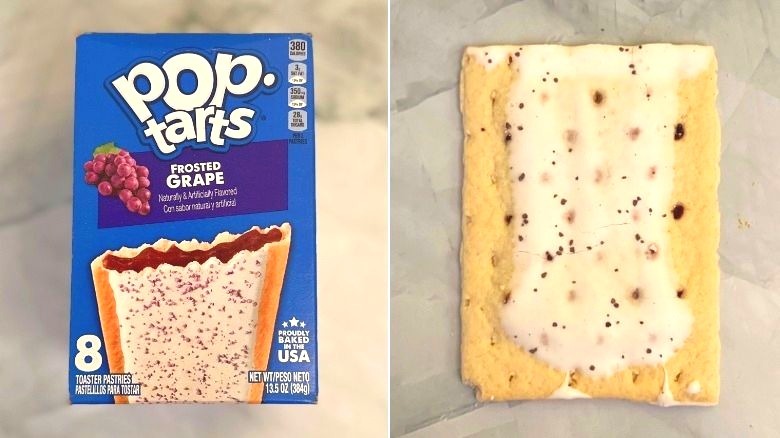 Frosted Grape box and Pop-Tart