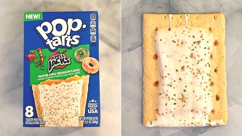 Apple Jacks Frosted Apple Cinnamon box and Pop-Tart