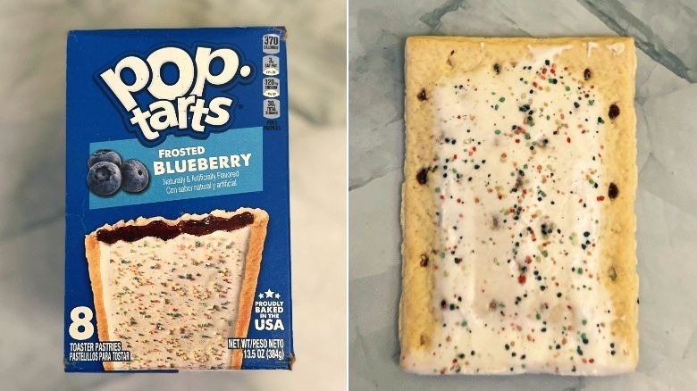 Frosted Blueberry box and Pop-Tart