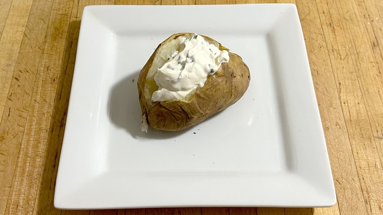 Nigella Lawson's Baked Potato with Chive Sour Cream