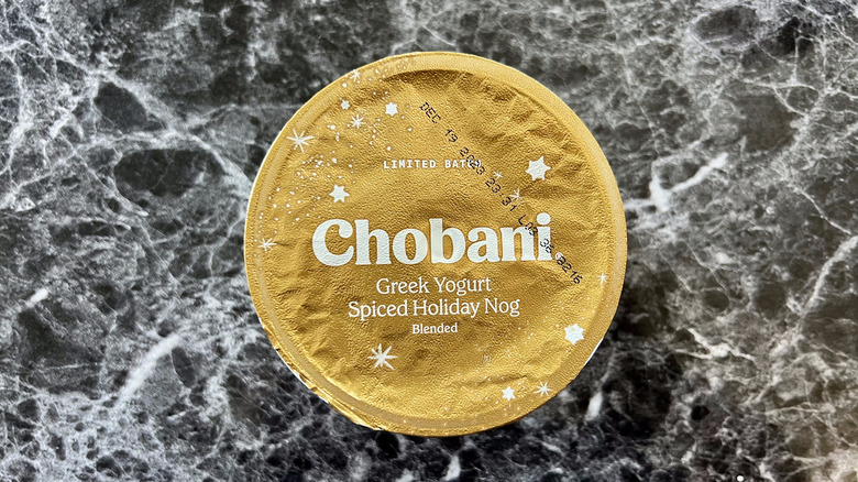 Chobani nog yogurt top