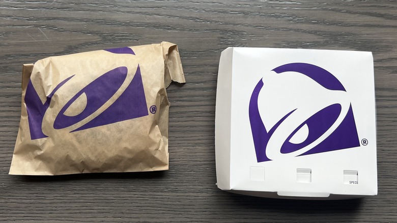 Taco Bell bag and box