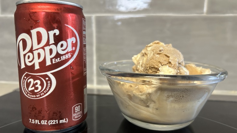 Dr Pepper can ice cream