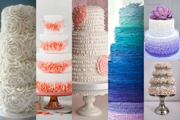 Ruffle Wedding Cakes