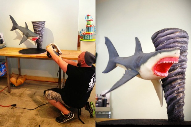 Movie-Inspired Cake: 'Sharknado' Cake