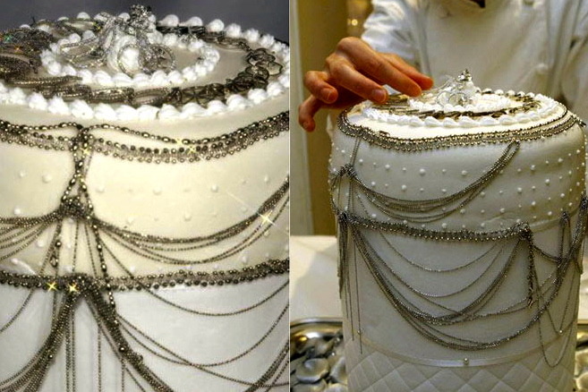 $130,000 Platinum Wedding Cake 