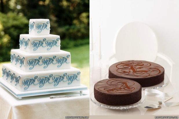 Monogram Weddding Cake 