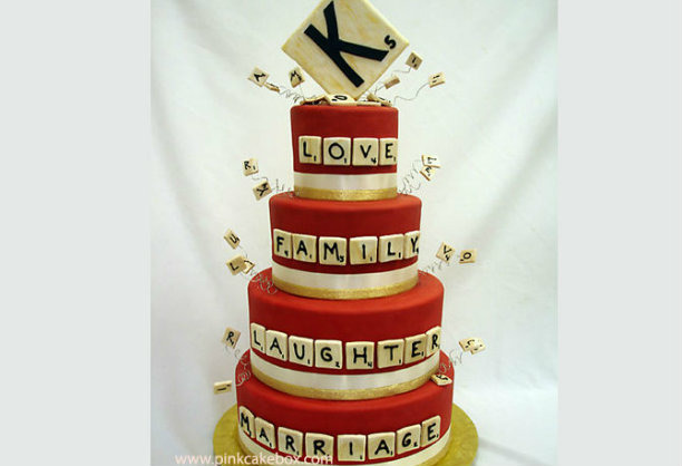 Scrabble Cake