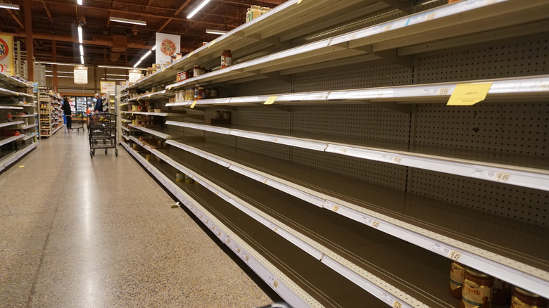 empty wegmans shelves