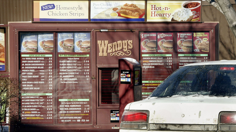 Car at Wendy's drive through