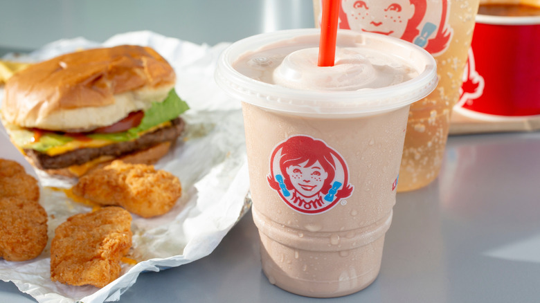 Wendy's combo meal with Frosty