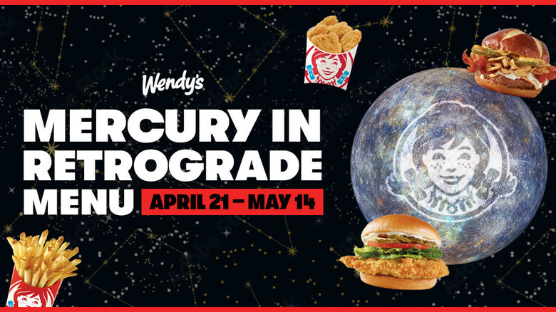 promo image for wendy's mercury in retrograde menu