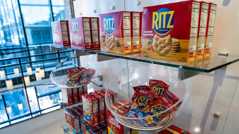 Ritz products on display shelves