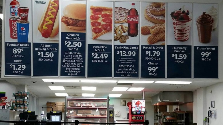 Sam's Club food court menu