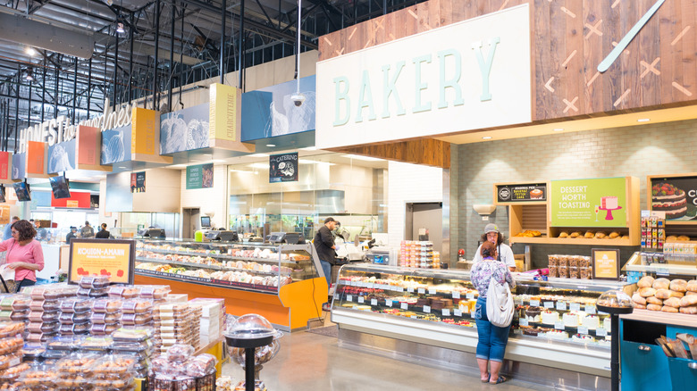 interior of Whole Foods Market bakery section