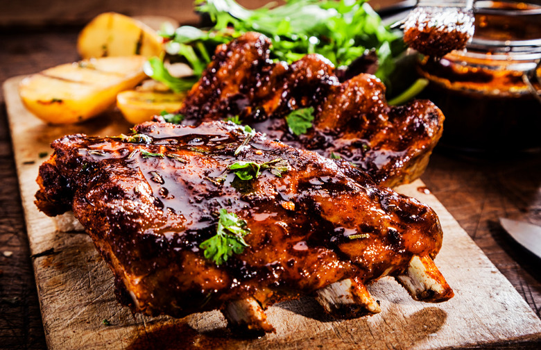 Beef Ribs With Sorghum Glaze