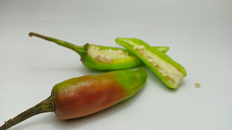 Hatch chile and cut hatch chile