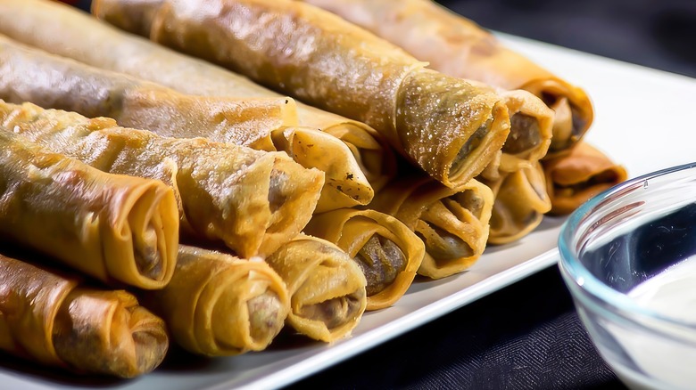 Moroccan cigars on tray