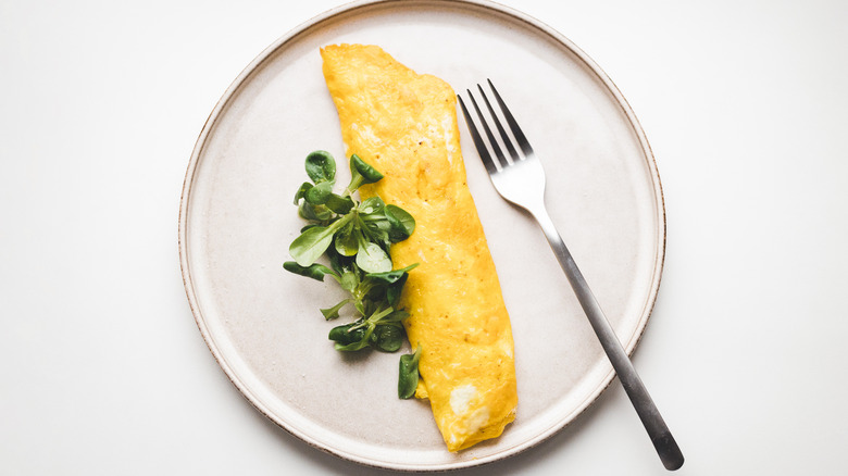 French omelette on plate