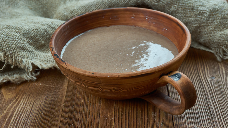 Bowl of spiced millet porridge