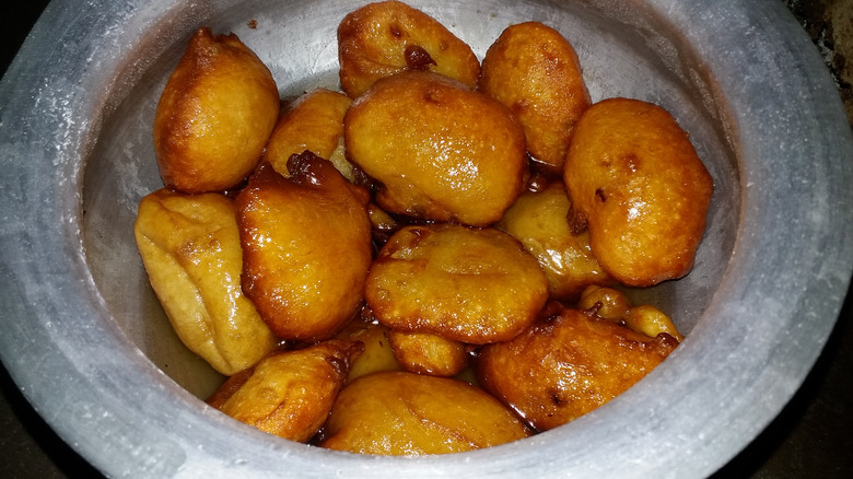 Bowl of fried malpuwa