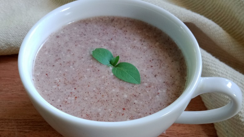 Purplish finger millet porridge