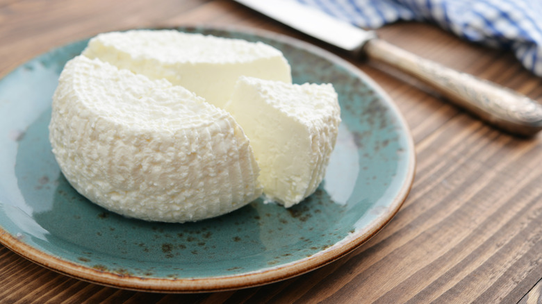 ricotta cheese on a plate