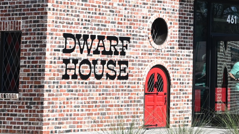 The Dwarf House's small red door