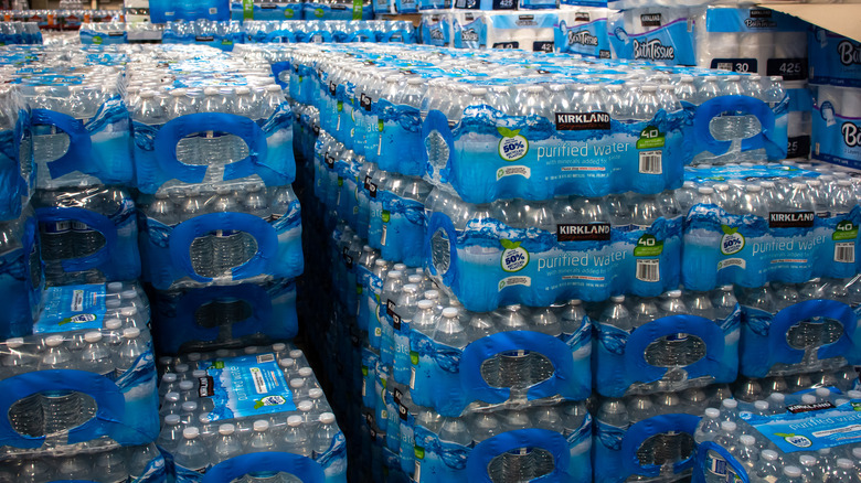 Cases of Kirkland water