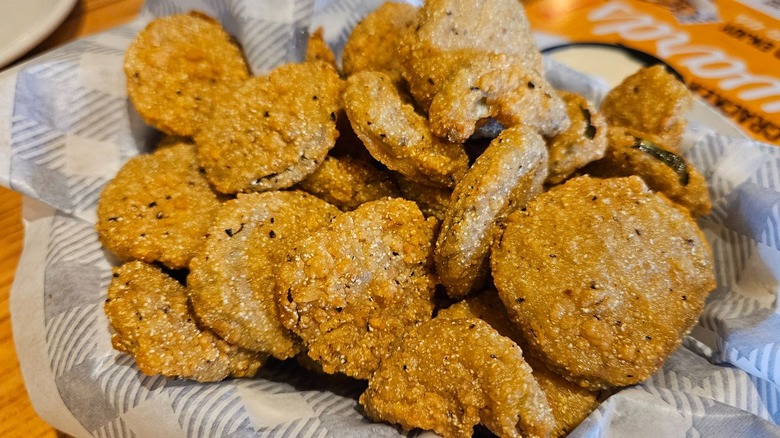 Fried pickles at Cracker Barrel