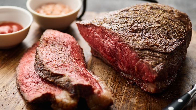 Picanha steak on a cutting board