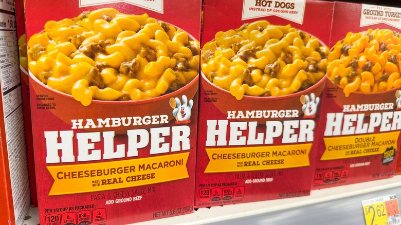 Hamburger Helper boxes