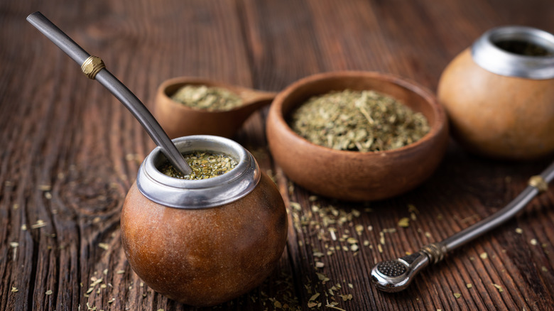 yerba mate in mate cup