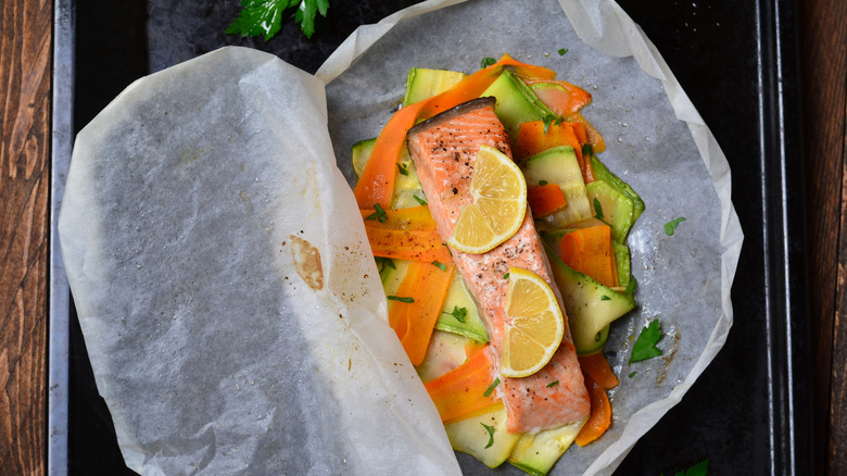 Salmon en papillote