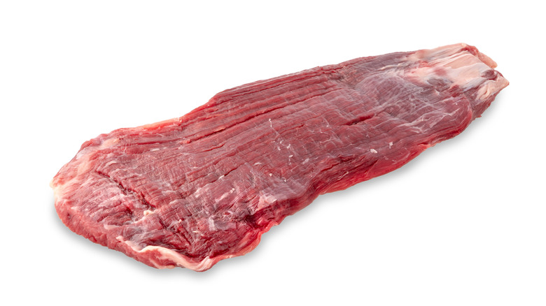 whole raw flank steak