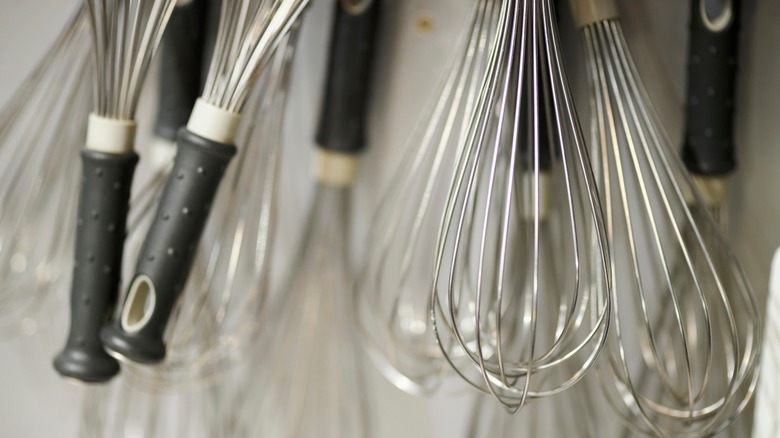 A collection of whisks