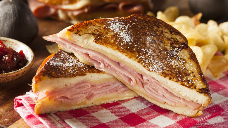 monte cristo sandwich with ham and cheese