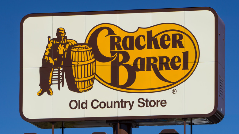 Cracker Barrel freestanding store sign